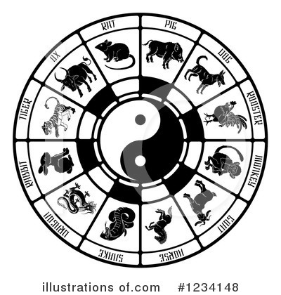 Royalty-Free (RF) Chinese Zodiac Clipart Illustration by AtStockIllustration - Stock Sample #1234148
