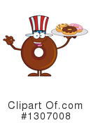 Chocolate Donut Character Clipart #1307008 by Hit Toon