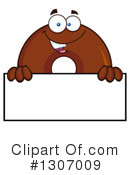 Chocolate Donut Character Clipart #1307009 by Hit Toon