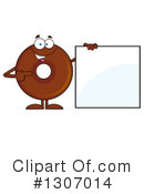 Chocolate Donut Character Clipart #1307014 by Hit Toon