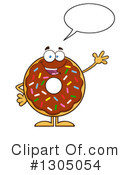 Chocolate Sprinkle Donut Clipart #1305054 by Hit Toon