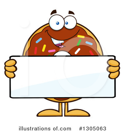 Royalty-Free (RF) Chocolate Sprinkle Donut Clipart Illustration by Hit Toon - Stock Sample #1305063