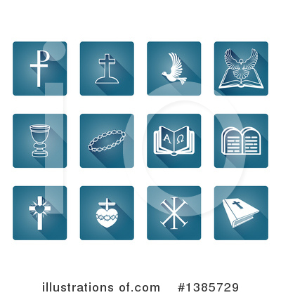 Royalty-Free (RF) Christian Icons Clipart Illustration by AtStockIllustration - Stock Sample #1385729