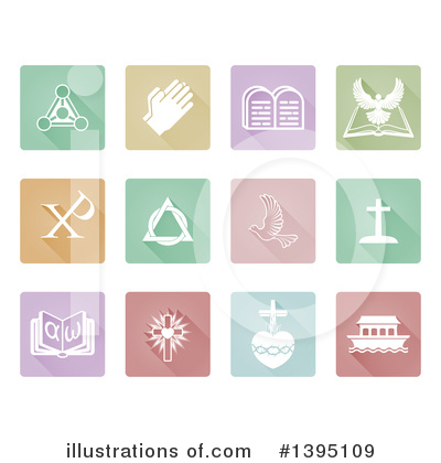 Royalty-Free (RF) Christian Icons Clipart Illustration by AtStockIllustration - Stock Sample #1395109