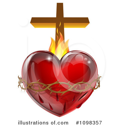 Sacred Heart Clipart #1098357 by AtStockIllustration