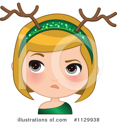 Christmas Antlers Clipart #1129938 by Melisende Vector