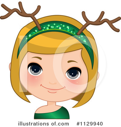 Christmas Antlers Clipart #1129940 by Melisende Vector