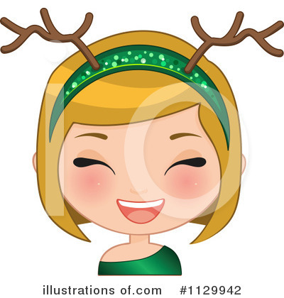Christmas Antlers Clipart #1129942 by Melisende Vector