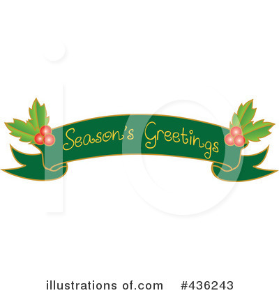 Royalty-Free (RF) Christmas Banner Clipart Illustration by Pams Clipart - Stock Sample #436243