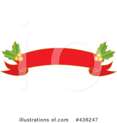Royalty-Free (RF) Christmas Banner Clipart Illustration by Pams Clipart - Stock Sample #436247