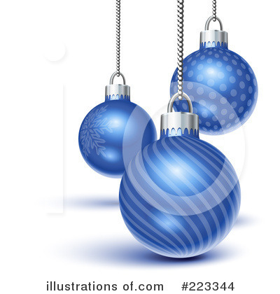 Royalty-Free (RF) Christmas Baubles Clipart Illustration by Oligo - Stock Sample #223344