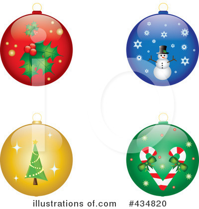 Royalty-Free (RF) Christmas Bulb Clipart Illustration by Pams Clipart - Stock Sample #434820