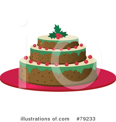 Royalty-Free (RF) Christmas Cake Clipart Illustration by Melisende Vector - Stock Sample #79233