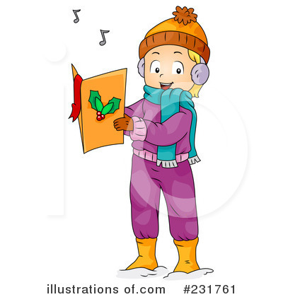 Royalty-Free (RF) Christmas Caroling Clipart Illustration by BNP Design Studio - Stock Sample #231761