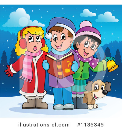 Royalty-Free (RF) Christmas Carols Clipart Illustration by visekart - Stock Sample #1135345