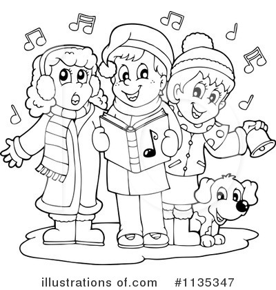Royalty-Free (RF) Christmas Carols Clipart Illustration by visekart - Stock Sample #1135347