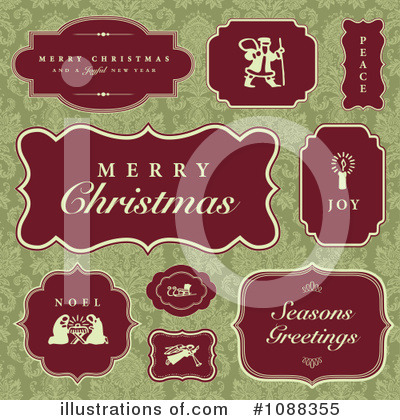 Merry Christmas Clipart #1088355 by BestVector