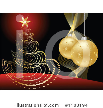 Christmas Tree Clipart #1103194 by Andrei Marincas