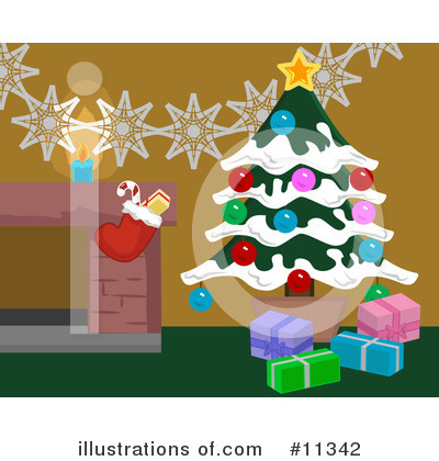 Christmas Tree Clipart #11342 by AtStockIllustration