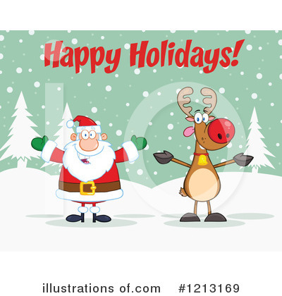 Christmas Greeting Clipart #1213169 by Hit Toon