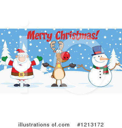 Christmas Greeting Clipart #1213172 by Hit Toon