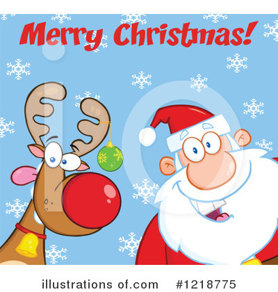 Christmas Greeting Clipart #1218775 by Hit Toon