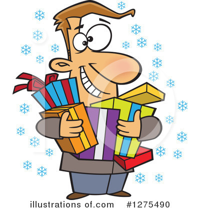 Christmas Shopping Clipart #1275490 by toonaday