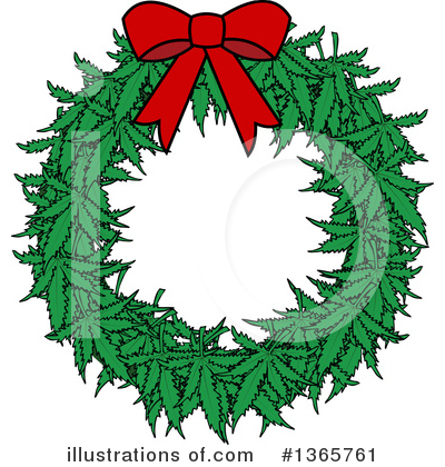 Christmas Wreath Clipart #1365761 by djart