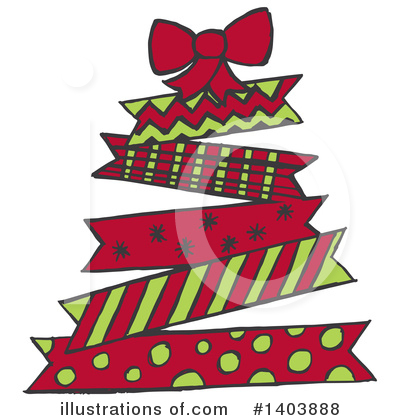Christmas Tree Clipart #1403888 by Cherie Reve