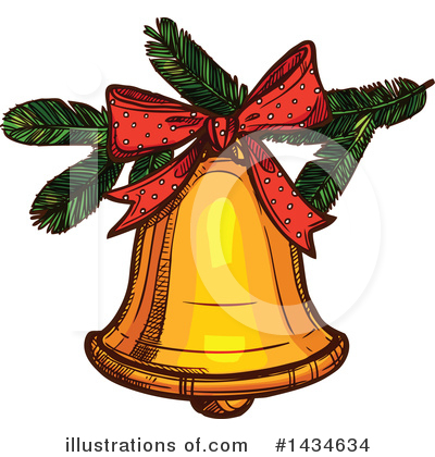 Christmas Bells Clipart #1434634 by Vector Tradition SM
