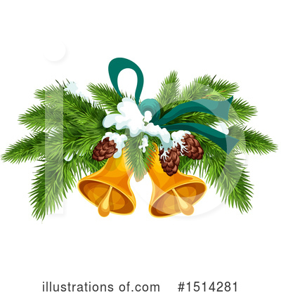 Christmas Bells Clipart #1514281 by Vector Tradition SM