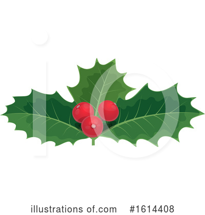 Christmas Holly Clipart #1614408 by Vector Tradition SM