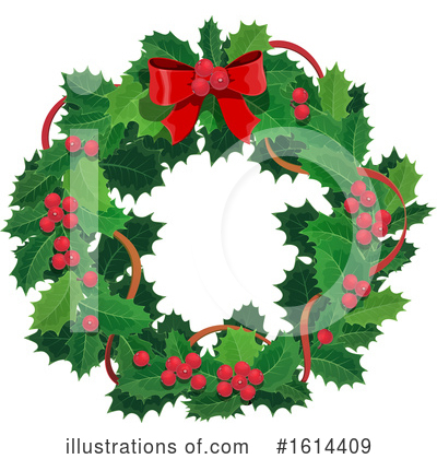 Christmas Holly Clipart #1614409 by Vector Tradition SM