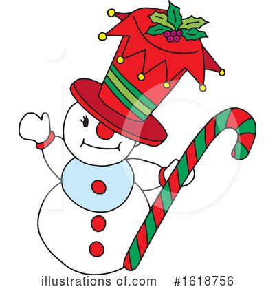 Snowman Clipart #1618756 by Cherie Reve
