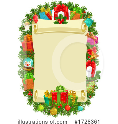 Christmas Wreath Clipart #1728361 by Vector Tradition SM