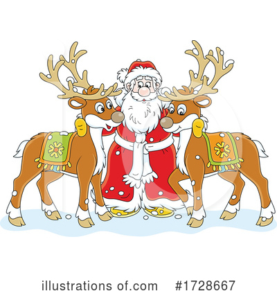 Reindeer Clipart #1728667 by Alex Bannykh