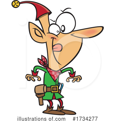 Christmas Elf Clipart #1734277 by toonaday
