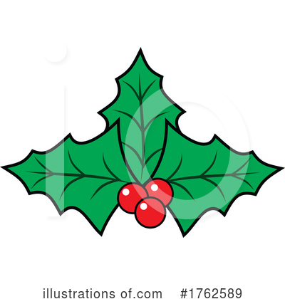 Christmas Holly Clipart #1762589 by Johnny Sajem