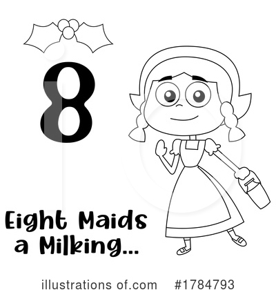 Milk Maid Clipart #1784793 by Hit Toon