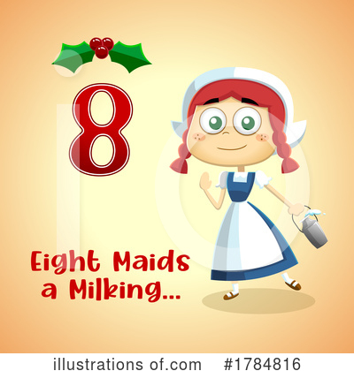 Milk Maid Clipart #1784816 by Hit Toon