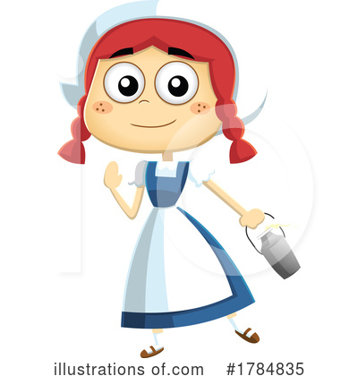 Milk Maid Clipart #1784835 by Hit Toon