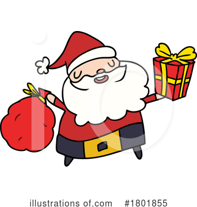 Santas Sack Clipart #1801855 by lineartestpilot