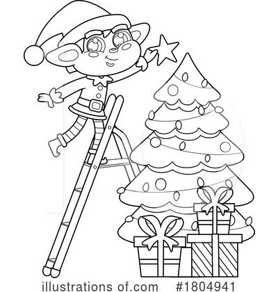 Christmas Elf Clipart #1804941 by Hit Toon