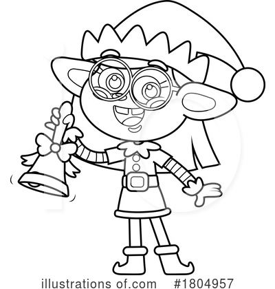 Christmas Elf Clipart #1804957 by Hit Toon