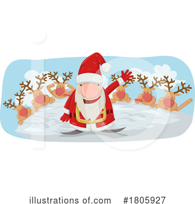 Reindeer Clipart #1805927 by Domenico Condello