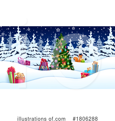 Christmas Gifts Clipart #1806288 by Vector Tradition SM