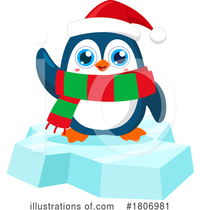 Christmas Penguin Clipart #1806981 by Hit Toon