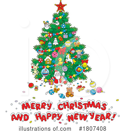 Merry Christmas Clipart #1807408 by Alex Bannykh