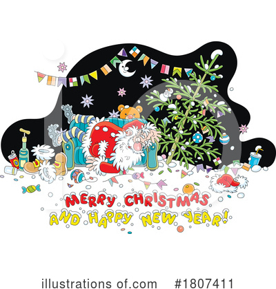 Merry Christmas Clipart #1807411 by Alex Bannykh