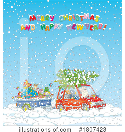 Merry Christmas Clipart #1807423 by Alex Bannykh